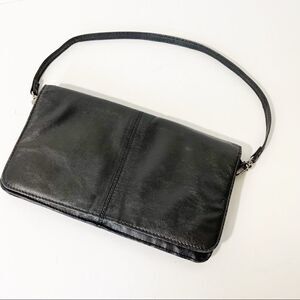 Black Leather Pelle Studio Clutch